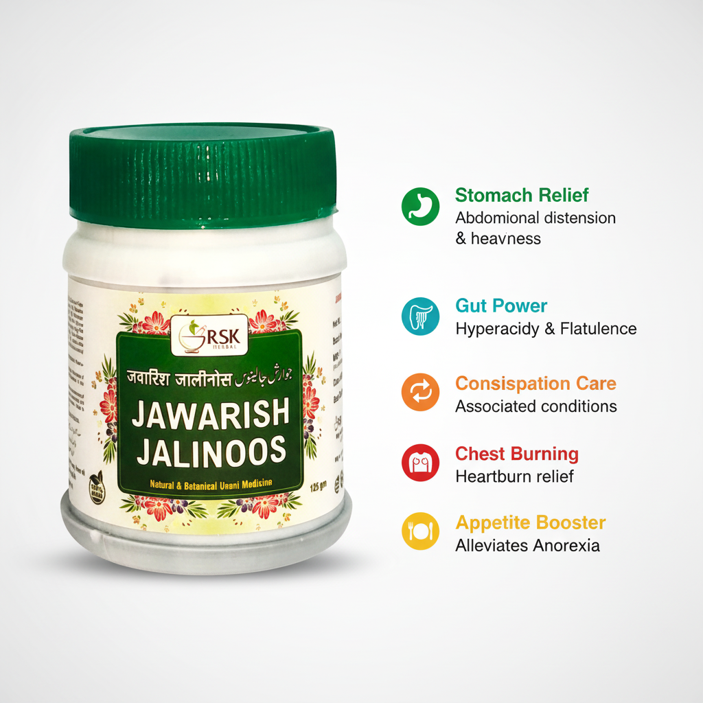 Jawarish Jalinoos 125gm | Unani Digestive Majoon for Acidity, Gas & Stomach Strength - Image 3