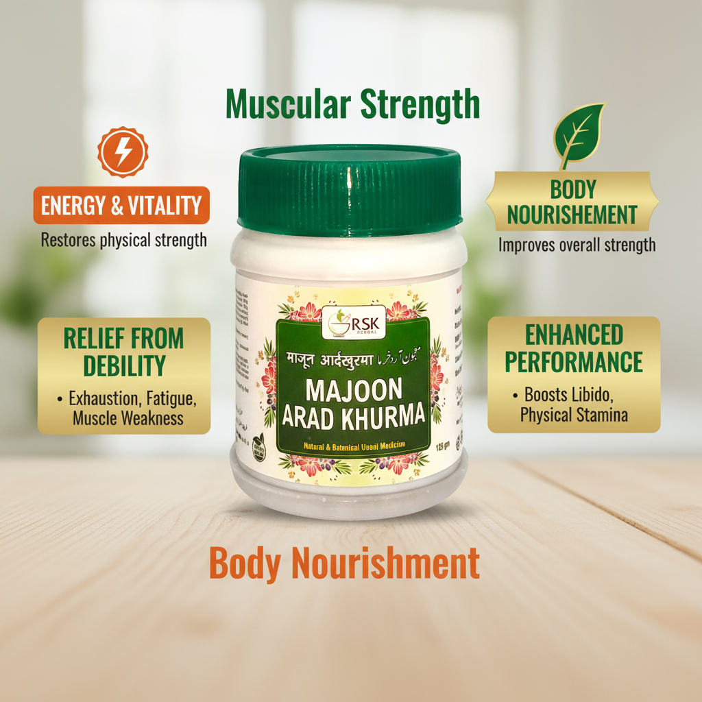 Majoon Arad Khurma | RSK Herbal Unani Majoon for Male Wellness, Vitality, Energy & Physical Strength- 125gm _ Pack of 2 - Image 3