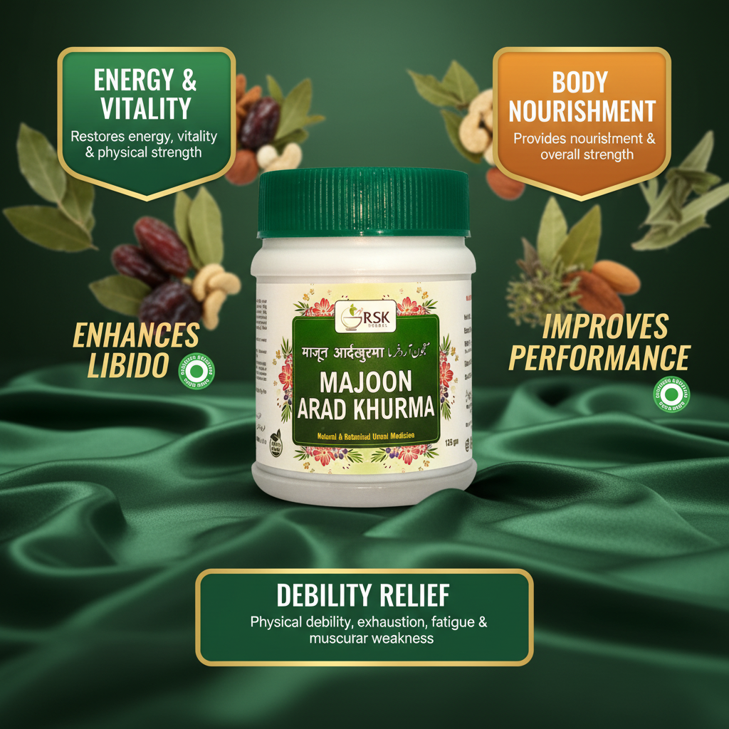 Majoon Arad Khurma | RSK Herbal Unani Majoon for Male Wellness, Vitality, Energy & Physical Strength- 125gm _ Pack of 2 - Image 4
