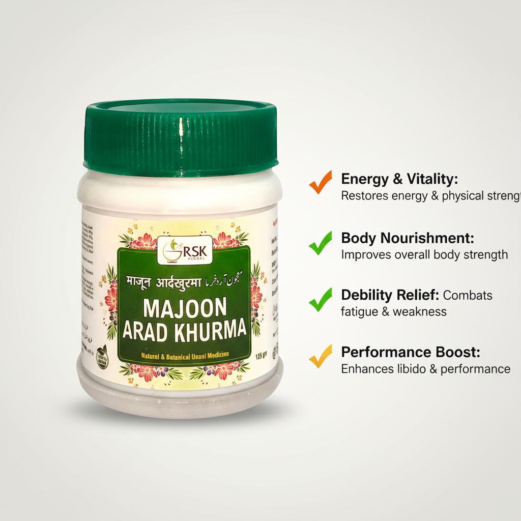 Majoon Arad Khurma | RSK Herbal Unani Majoon for Male Wellness, Vitality, Energy & Physical Strength- 125gm _ Pack of 2 - Image 5