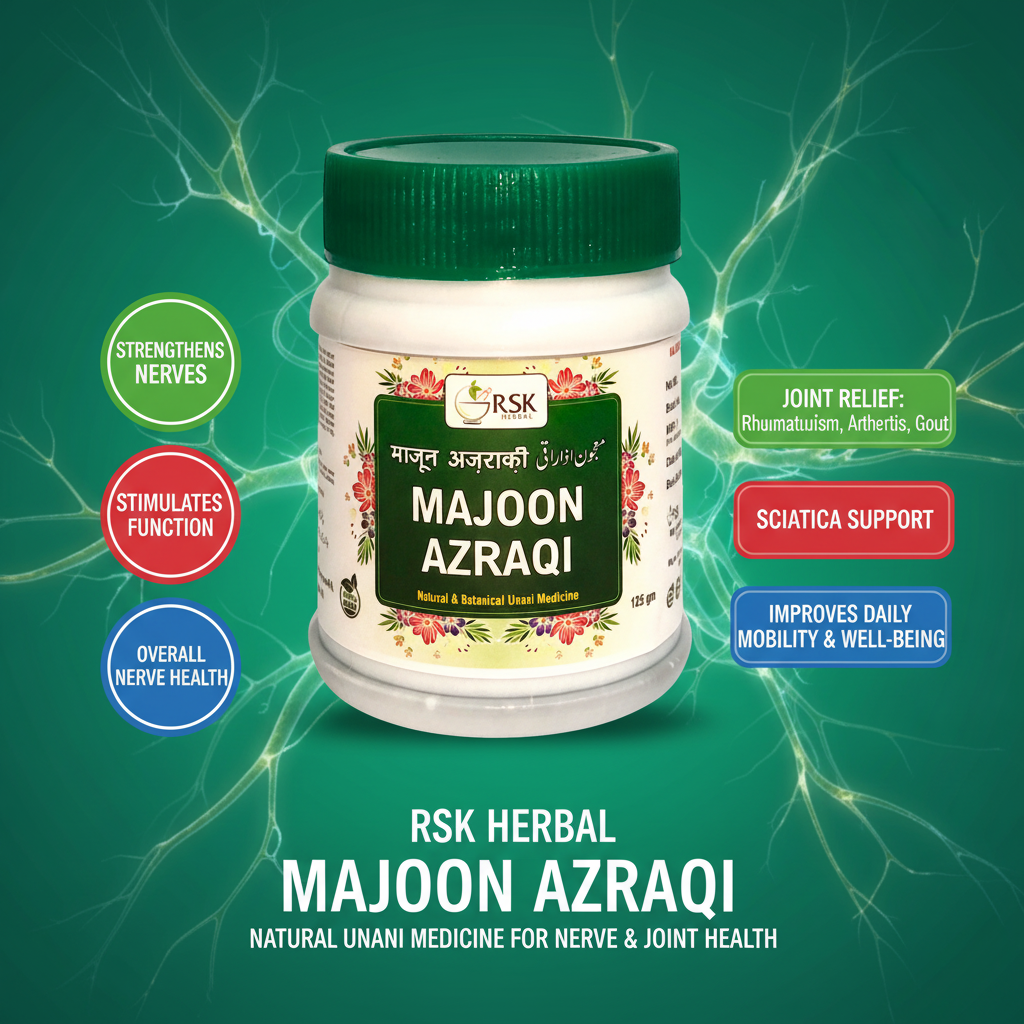 Majoon Azraqi 125gm | Traditional Unani Herbal Majoon for Nerve, Joints & Muscles / Musculoskeletal Wellness - Image 2