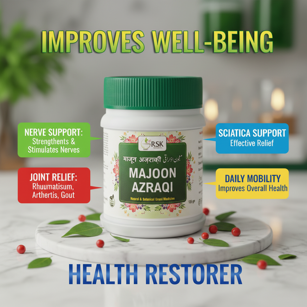 Majoon Azraqi 125gm | Traditional Unani Herbal Majoon for Nerve, Joints & Muscles / Musculoskeletal Wellness - Image 3