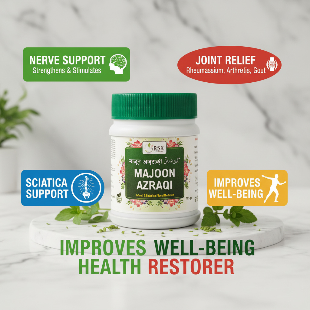 Majoon Azraqi 125gm | Traditional Unani Herbal Majoon for Nerve, Joints & Muscles / Musculoskeletal Wellness - Image 4