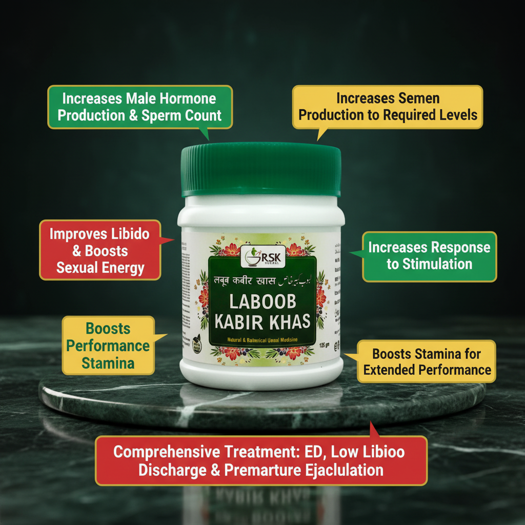 Luboob Kabir Khas | RSK Herbal Unani Herbal Halwa for Male Vitality, Stamina & Sexual Wellness – 125gm - Image 3