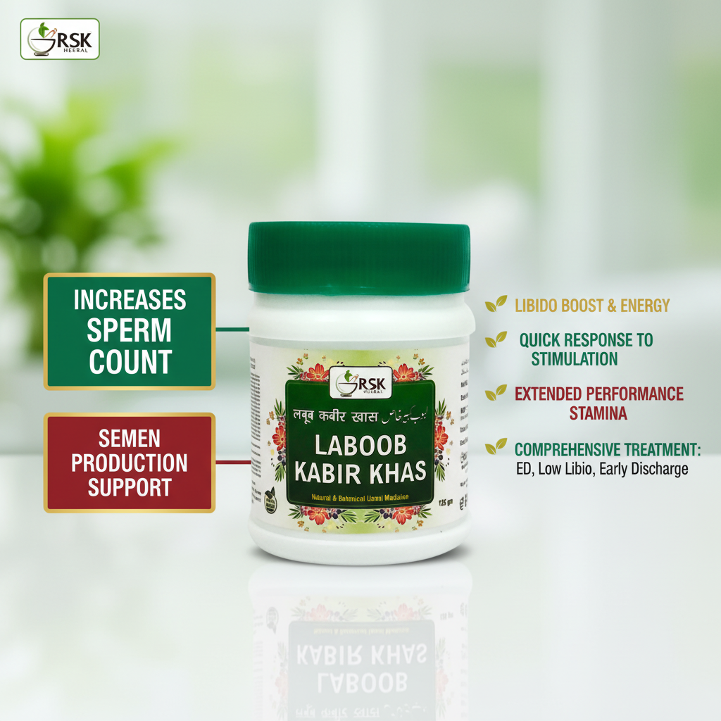 Luboob Kabir Khas | RSK Herbal Unani Herbal Halwa for Male Vitality, Stamina & Sexual Wellness – 125gm - Image 4