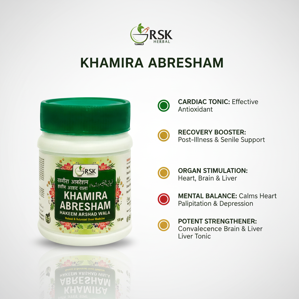Khamira Abresham Hakeem Arshad Wala 125gm | RSK Herbal Unani Khamira for Cardiac, Brain & Vitality Support - Image 4