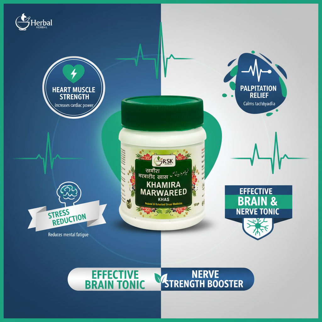 Khamira Marwareed Khas 125gm | RSK Herbal Traditional Unani Khamira for Heart, Brain & Nervous System Wellness - Image 4