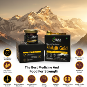 Pure Himalayan Shilajit Gold Resin 20gm | RSK Herbal Traditional Herbal Wellness Supplement for Energy, Strength & Vitality