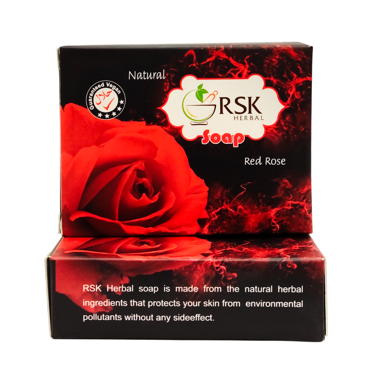 RSK Herbal Red Rose Soap Pack of 2 | 80gm Each | Herbal Face & Bath Soap for Cleansing, Fresh & Soft-Looking Skin - Image 2
