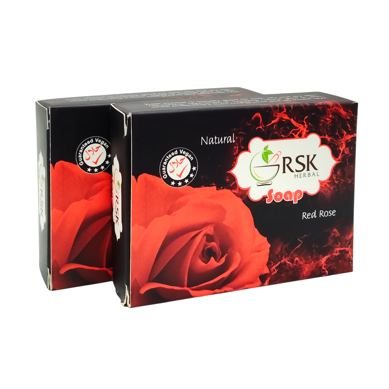 RSK Herbal Red Rose Soap Pack of 2 | 80gm Each | Herbal Face & Bath Soap for Cleansing, Fresh & Soft-Looking Skin - Image 3