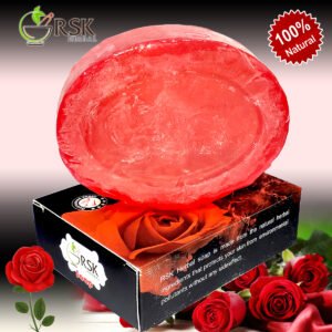 RSK Herbal Red Rose Soap Pack of 2 | 80gm Each | Herbal Face & Bath Soap for Cleansing, Fresh & Soft-Looking Skin