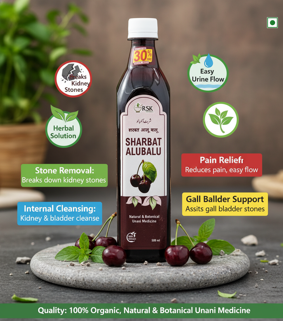 Sharbat Alu Balu 500ml | Unani Herbal Sharbat for Daily Wellness