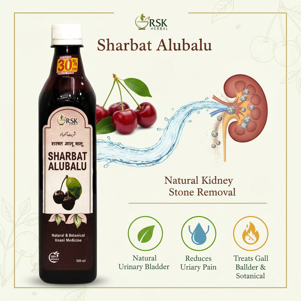 Sharbat Alu Balu 500ml | Unani Herbal Sharbat for Daily Wellness - Image 2